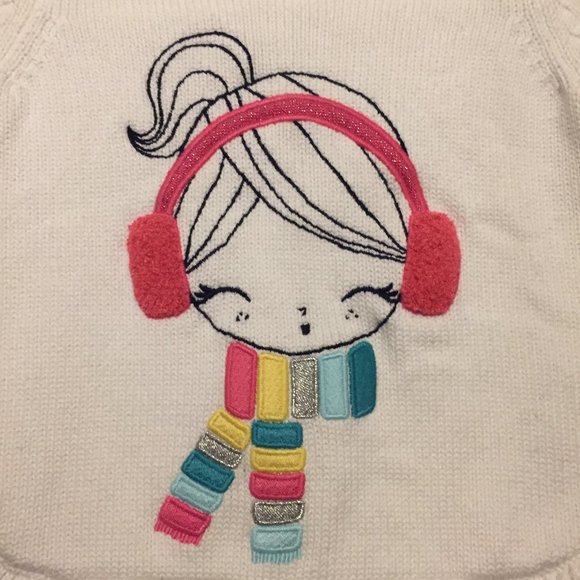 Gymboree Baby Girl's Ear Muff Sweater 6-12 Months - Picture 2 of 5
